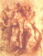 Michelangelo Buonarroti Study for a Deposition Sweden oil painting artist
